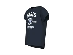 Name It top mørk sapphire med Paris print